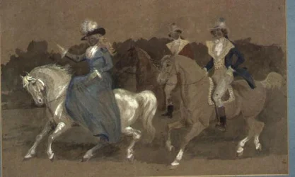 Reite auf hohem Ross zum Banbury Cross und ein Bauer trabte auf seiner grauen Stute dahin